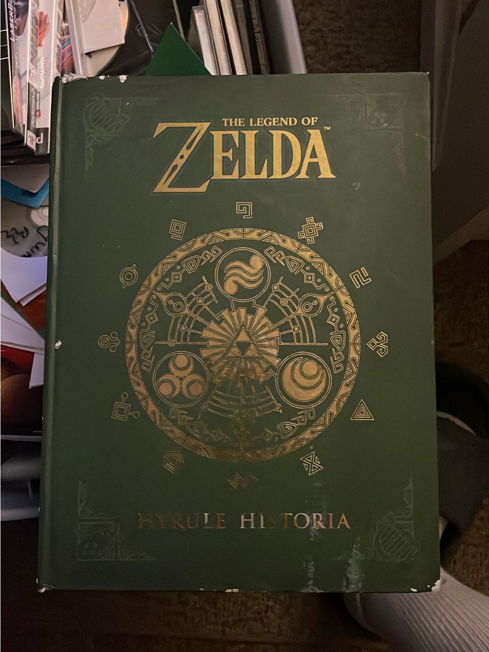 Nintendo The Legend of Zelda Hardcover Book in Green with Gold Detailing